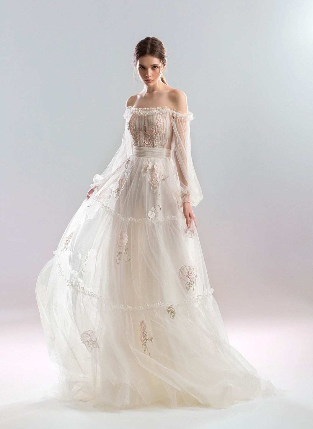 White Wind 'Rose' Papilio Bridal RTW 1919L-235 Ready To Wear European Bridal Wedding Gown Designer Philippines