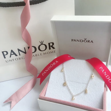 Love Script Necklace Pandora 92.5 Italy silver