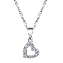 Load image into Gallery viewer, Heart Necklace N137  92.5 Italy Silver