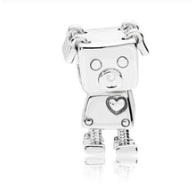 Load image into Gallery viewer, Robot dog Pandora charm 92.5 Italy silver