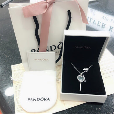 Heart Necklace Pandora 92.5 Italy Silver