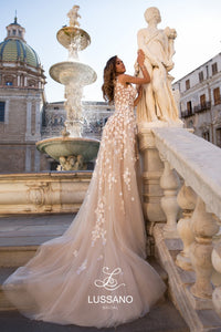 Sicilian Sky 'Ballencia' Lussano Bridal RTW 17043-393 Ready To Wear European Bridal Wedding Gown Designer Philippines