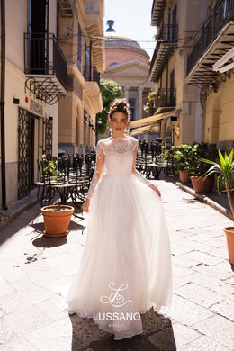 Sicilian Sky 'Bridginia' Lussano Bridal RTW 19047-392 Ready To Wear European Bridal Wedding Gown Designer Philippines