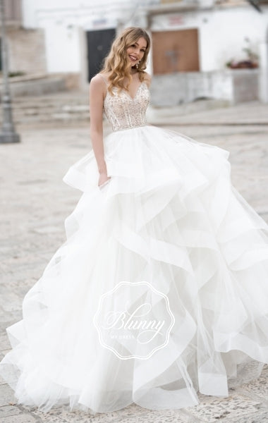 Blunny Collection 'Bella' Naviblue Bridal RTW 18315-1-520 Ready To Wear European Bridal Wedding Gown Designer Philippines