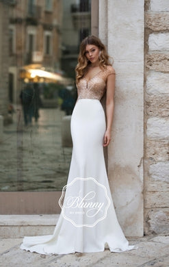 Blunny Collection 'Bianca' Naviblue Bridal RTW 19004-300 Ready To Wear European Bridal Wedding Gown Designer Philippines