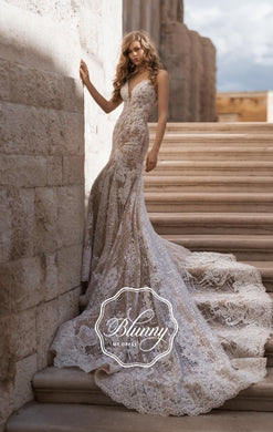 Blunny Collection 'Brittany' Naviblue Bridal RTW 9864-420 Ready To Wear European Bridal Wedding Gown Designer Philippines