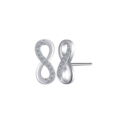Infinity Earrings E102  92.5 Italy silver