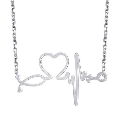 Heart Beat Necklace   92.5 Italy silver