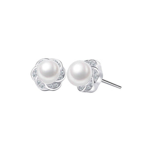 Flower Earrings E214  92.5 Italy silver