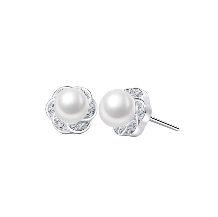 Flower Earrings E214  92.5 Italy silver