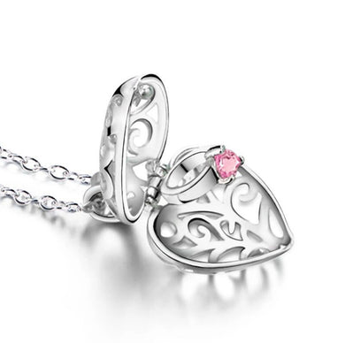 Pandora Locket Design Deart Pendant with Necklace 92.5 Italy silver