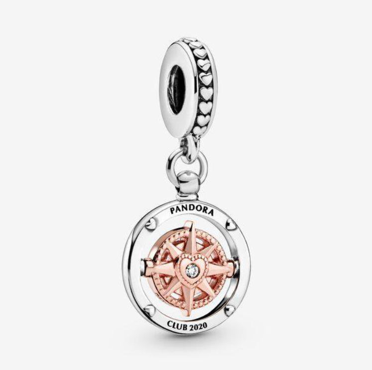 Compass Pandora charm 92.5 Italy silver