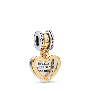 Heart Pandora charm 92.5 Italy silver