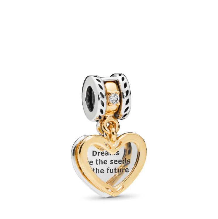 Heart Pandora charm 92.5 Italy silver