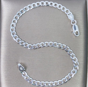 4mm Bracelet for Men 92.5 Italy silver