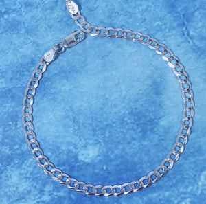 4mm Bracelet for Men 92.5 Italy silver
