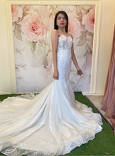 Load image into Gallery viewer, ON HAND spaghetti strap mermaid wedding gown Patrcia