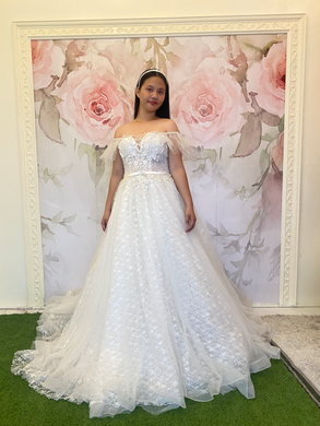 ON HAND off shoulder wedding ball gown Jane