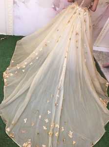ON HAND sleeve less Debut Gown Marigold
