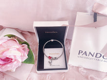 Load image into Gallery viewer, Heart Best Mom Trophy Pandora 3 Charms Bangle  Set Italy Silver 925