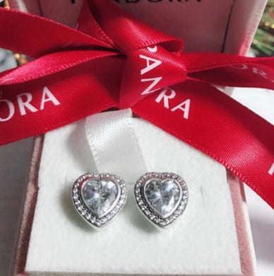Heart Earrings  Pandora  92.5 Italy silver
