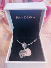 Load image into Gallery viewer, Family Heart Mom Pandora Necklace Charm Set Italy Silver 925