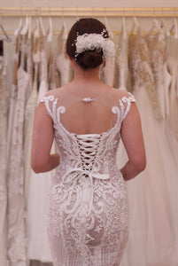 ON HAND Fully Beaded Mermaid Wedding Dress Rental Heather