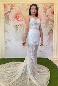 ON HAND sleeve less mermaid wedding gown Katherine