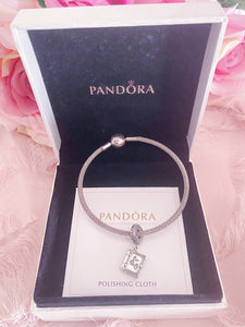 Family Book Mom Pandora 1 Charm Bangle Set Italy Silver 925