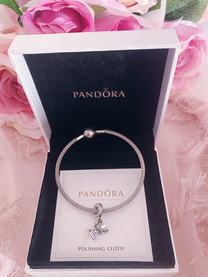 Trophy Mom Pandora 1 Charm Bangle Set Italy Silver 925