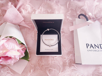 Mom Heart Pandora 1 Charm Bangle Set Italy Silver 925