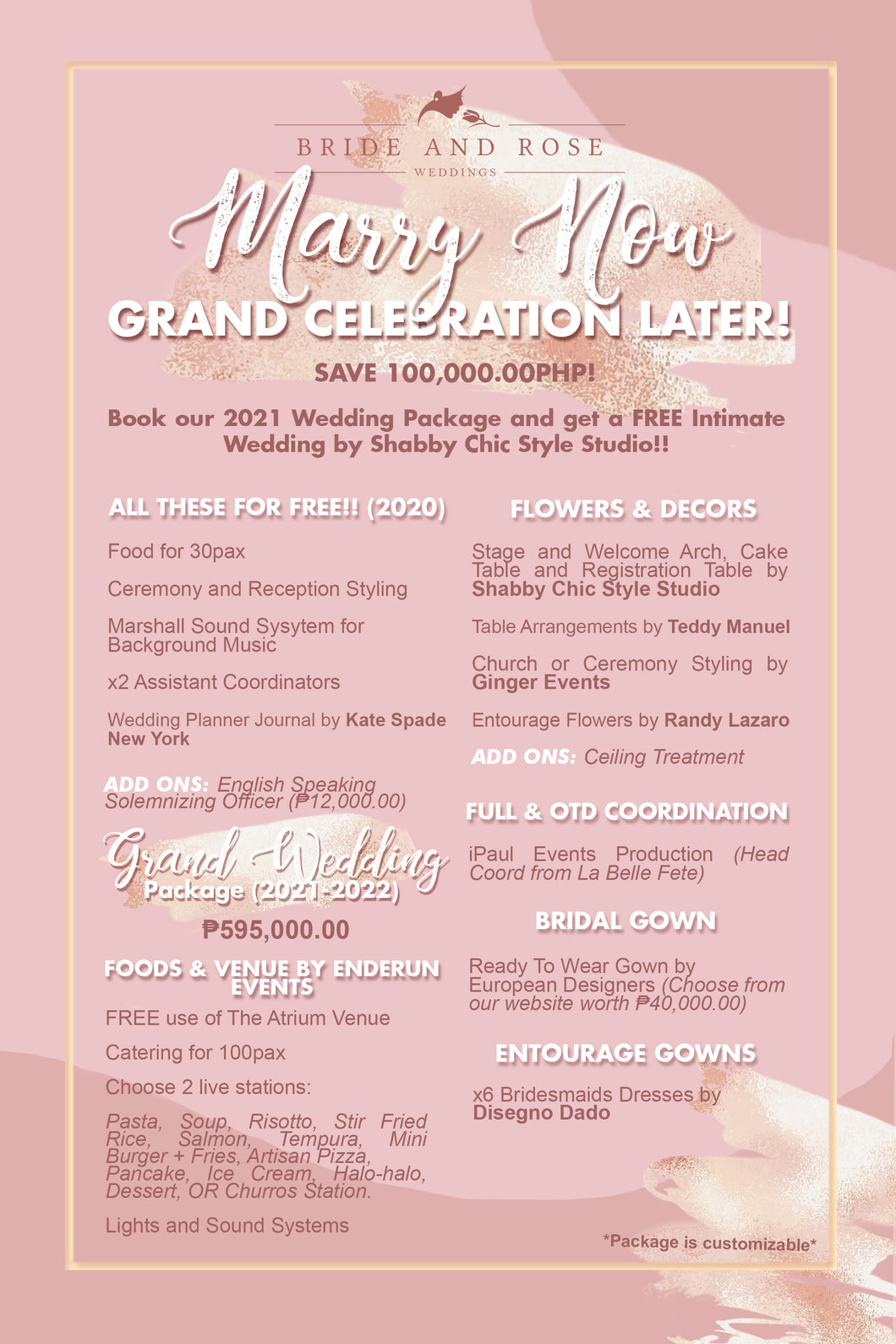 Marry Now, Grand Celebration Later! Wedding Package